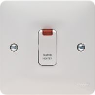 WMDP85N - 20A Double Pole Switch with LED Indicator Marked WATERHEATER