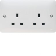 WMS82 - 13A 2 Gang Unswitched Socket Dual Earth