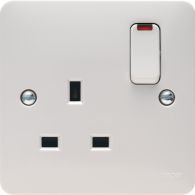 WMSS81N - 1 Gang Double Pole Switched Socket with LED Indicator