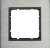 10113606 - Frame 1gang, B.7, stainless steel/ant. matt, metal brushed
