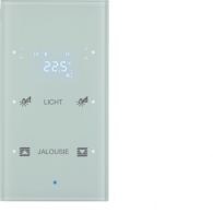 75642130 - KNX glass sensor 2g thermostat, display, intg bus coupl. ,KNX-TS sensor, p.wh.