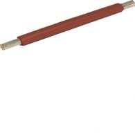 KE01R - Insulated Flexible link, Brown 122mm Flat/Flat, 100A Rated