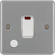 WPDP84FONB - 20A Double Pole Switch with LED Indicator and Flex Outlet &amp; Back