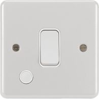 WPDP84FOW - 20A Double Pole Switch with Flex Outlet White