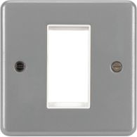 WPP1EUB - 1 Module Euro Style Accomodation Plate &amp; Back Box without