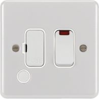 WPSSU83FONW - 13A FCU Switched with LED Indicator and Flex Outlet White