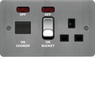 WFCC50NBSB - 45A Cooker Control Unit Brushed Steel Black Insert