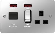 WFCC50NPSB - 45A Cooker Control Unit Polished Steel Black Insert