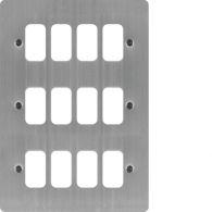 WFGP12BS - Grid Front Plate 3 X 4 Brushed Steel
