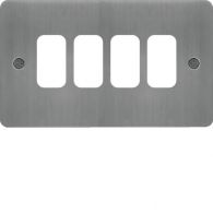WFGP4BS - Grid Front Plate 1 X 4 Brushed Steel