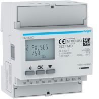 ECP300C - 3 Phase kWhmeter via CT 1A or 5A 4M S0 MID