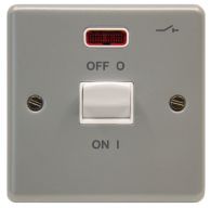 WPDP50NB - 50A Double Pole Switch 1 Gang with LED Indicator &amp; Back Box